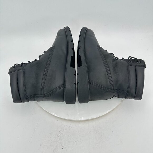 Timberland Boots Linden Woods 6” Women Size 9 Black Leather Waterproof Boot - Picture 6 of 11